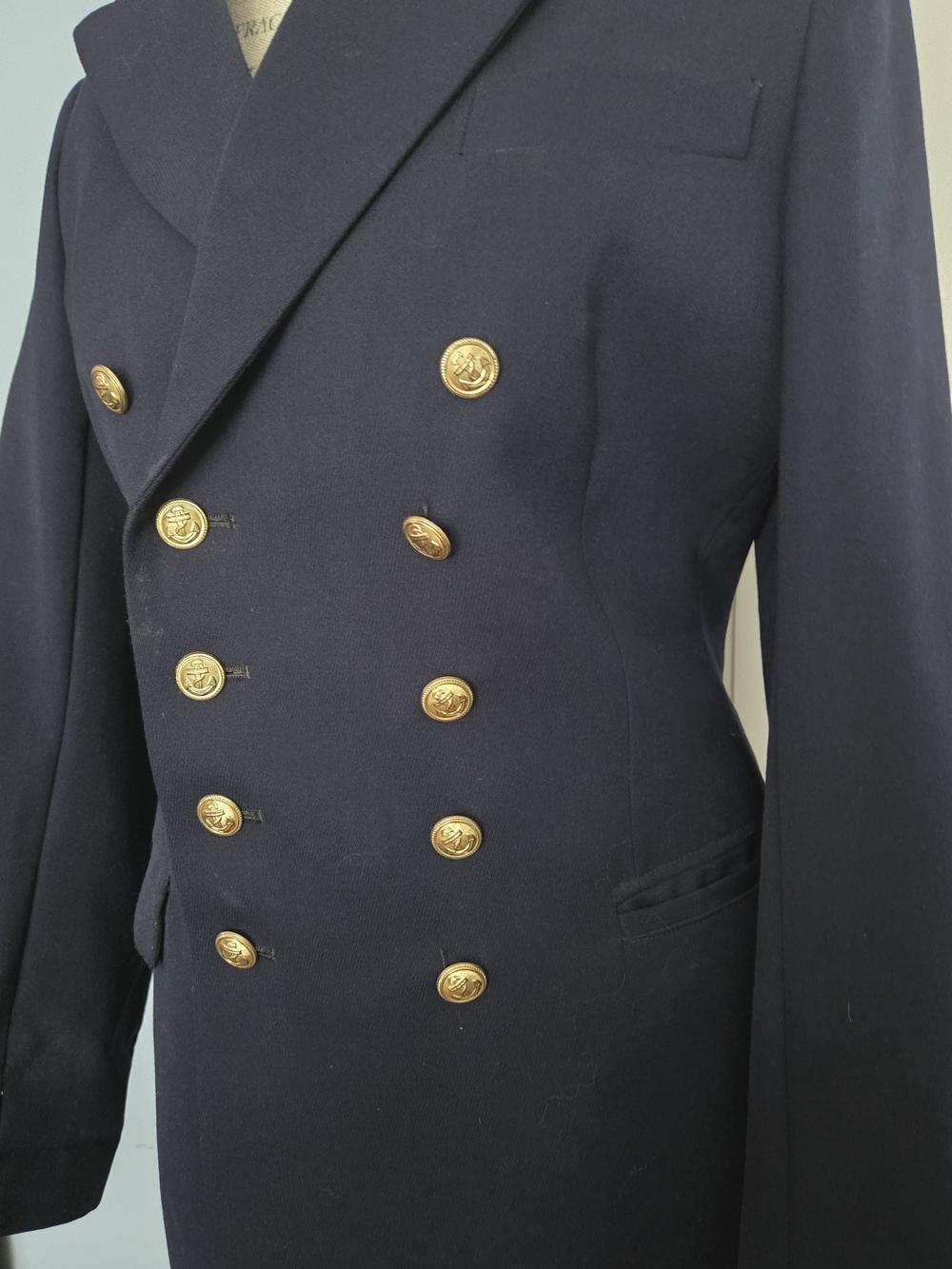 Volksmarine Navy Double-Breasted Wool Jacket